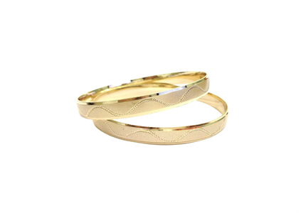 Gold Plated | Half Round Bangles
